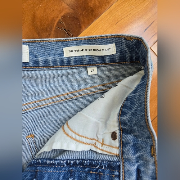 Aritzia- Denim Forum Arlo Mid-thigh Shorts - Picture 4 of 5